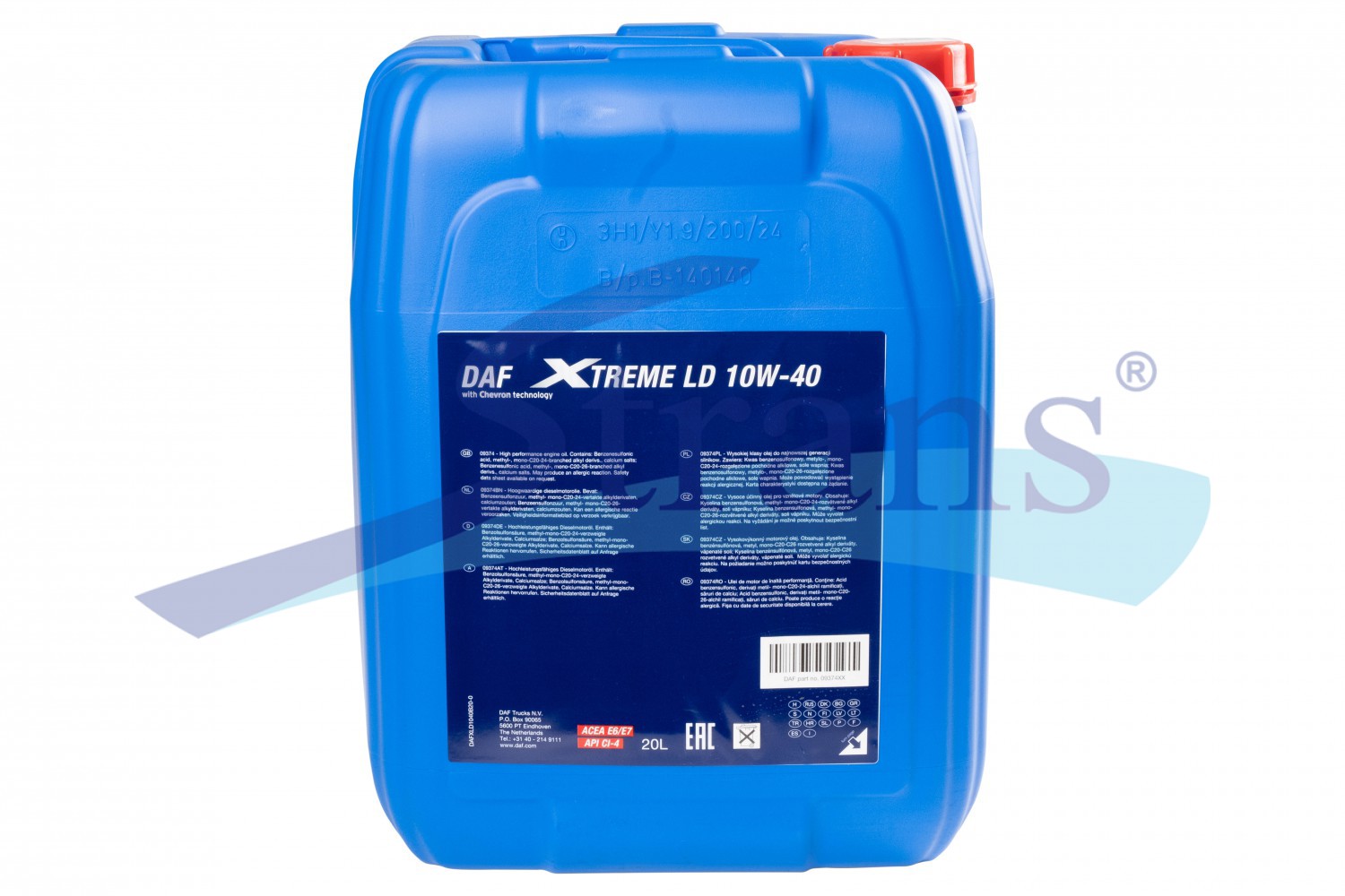 Масло Моторне Daf Xtreme Ld 10W40, (На Euro 5/Euro 6) 20Л